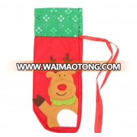 Happy Christmas Wine Bottle Cover Bags for Red Wine Holiday Decoration