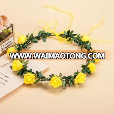 Wholesale multicolor artificial flower wreath for party deocaration