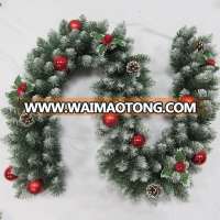 Wholesale pvc 270cm artificial christmas garland hang christmas tree decoration