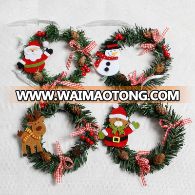 Factory 40cm artificial plastic flower christmas garland with ball pine gift