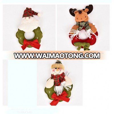 Factory wholesale fabric christmas snowman santa claus deer christmas tree garland