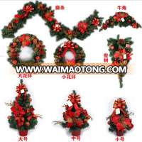 wholesale red artificial christmas decoration wreath/garland