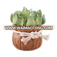 White cloth bag ceramic set flower pot artificial succulent plant pot