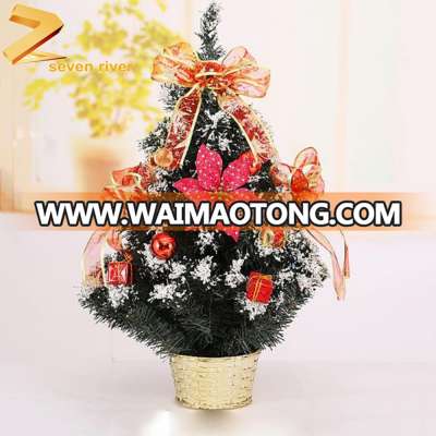 Christmas decoration table top artificial red christmas tree