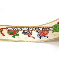 Factory Custom Xmas Decoration Wired Edge Satin Ribbon