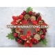 Christmas decorative wreaths type artificial berry wreaths of artifcial garland for sale