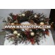 Fake leaves garland, flowers wreath for Christmas Day